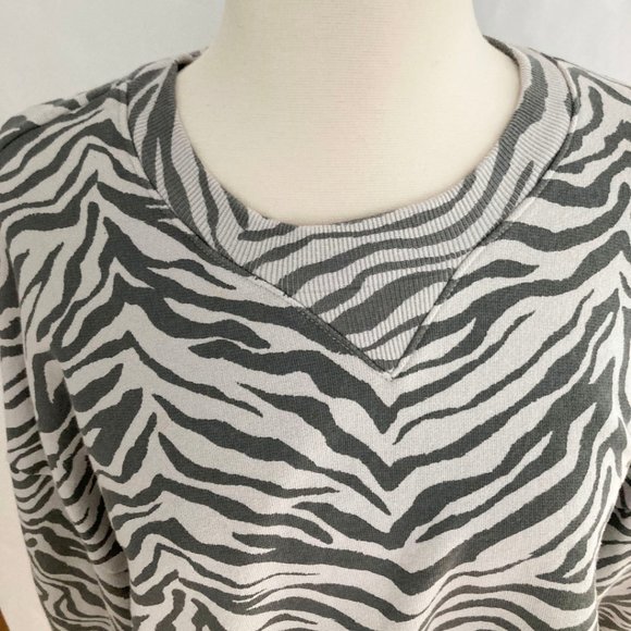 REBECCA MINKOFF Rosie Sweatshirt, Zebra, XS - Picture 6 of 11